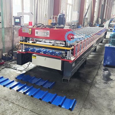自動切断 水力型 カラー 鋼 IBR 屋根シート ロール 形成 機械