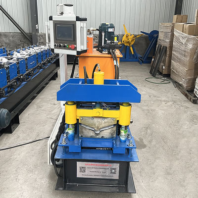 鋼製プロファイル棟キャップ成形機、380V電圧、14列ローラー、40#油圧、屋根瓦IBR波型デザイン用