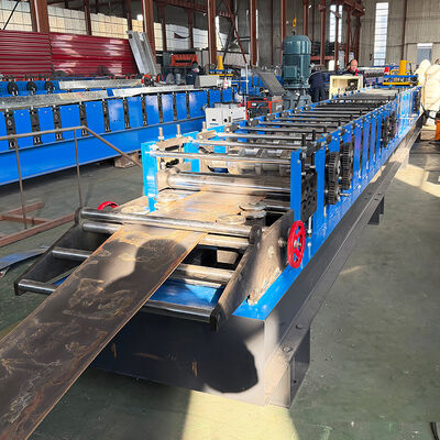 PLC Control Galvanized Steel Profile Purlin Making Roll Forming Machine 3mm Thickness 
