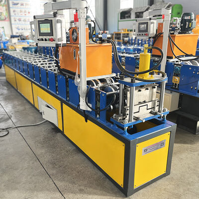 PPGI Color Steel Automatically Customzied Hat Profile Gutter Making Roll Forming Machine