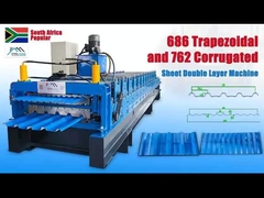 デルタ PLC と 高級 45 鋼ロールとカスタマイズ可能な二重層屋根シートマシン